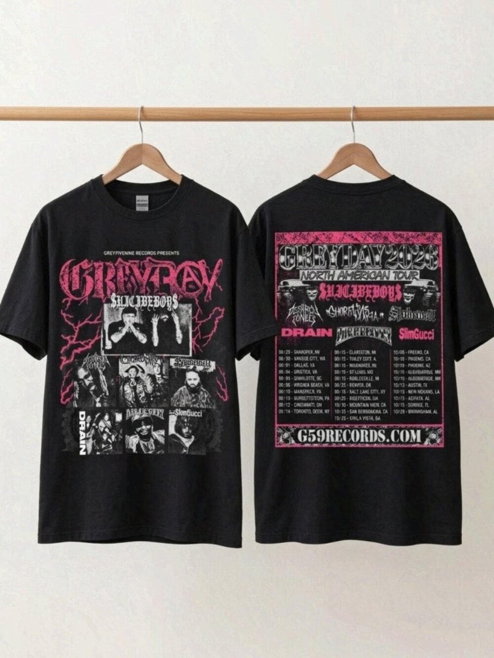 Suicideboys Gray Day Tour 2026 T-Shirt 2 Sides Merch Tee Reprint